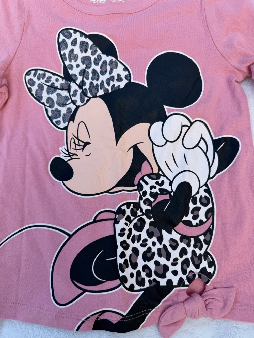 Disney Pink and Mauve Minnie Mouse Leopard-Matching Set Size 4 - Picture 3 of 9